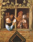Jan Steen Rhetoricians at a Window (mk08) oil painting on canvas
